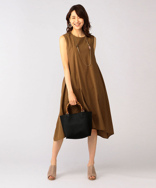 A/C DESIGN BY ALPHA CUBIC(エーシーデザインバイアルファキュービック)の「◇カタログ掲載◇麻混イレヘムワンピース(ワンピース・レディース・モカ/ネイビー/グリーン・11号/9号)」の13枚目の写真