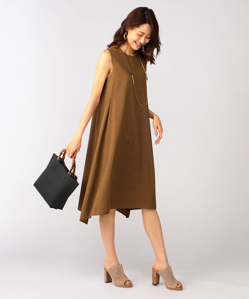 A/C DESIGN BY ALPHA CUBIC(エーシーデザインバイアルファキュービック)の「◇カタログ掲載◇麻混イレヘムワンピース(ワンピース・レディース・モカ/ネイビー/グリーン・11号/9号)」の20枚目の写真