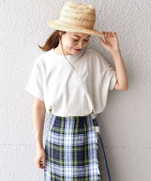 liflattie ships（リフラティ シップス）の「liflattie ships:コットンダブルカフTEE◇（Tシャツ/カットソー・レディース・ブラック/ベージュ/ラベンダー/ナチュラル・ONE SIZE）」の5枚目の写真