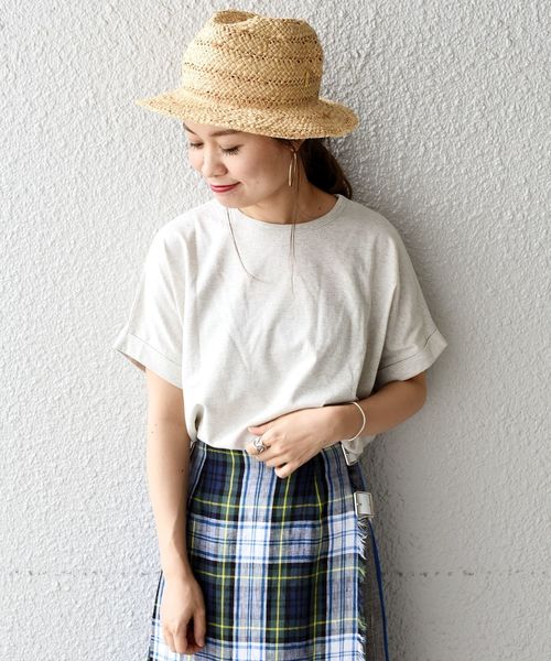 liflattie ships（リフラティ シップス）の「liflattie ships:コットンダブルカフTEE◇（Tシャツ/カットソー・レディース・ブラック/ベージュ/ラベンダー/ナチュラル・ONE SIZE）」の6枚目の写真