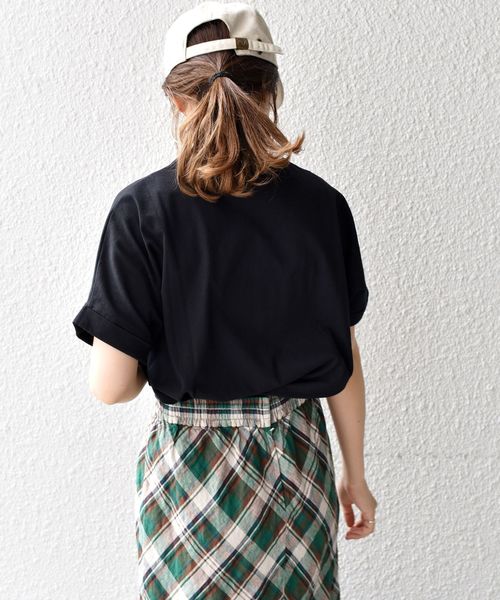 liflattie ships（リフラティ シップス）の「liflattie ships:コットンダブルカフTEE◇（Tシャツ/カットソー・レディース・ブラック/ベージュ/ラベンダー/ナチュラル・ONE SIZE）」の11枚目の写真