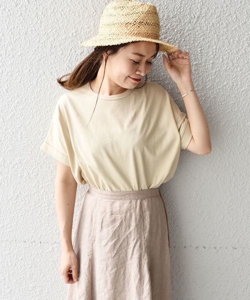 liflattie ships（リフラティ シップス）の「liflattie ships:コットンダブルカフTEE◇（Tシャツ/カットソー・レディース・ブラック/ベージュ/ラベンダー/ナチュラル・ONE SIZE）」の15枚目の写真