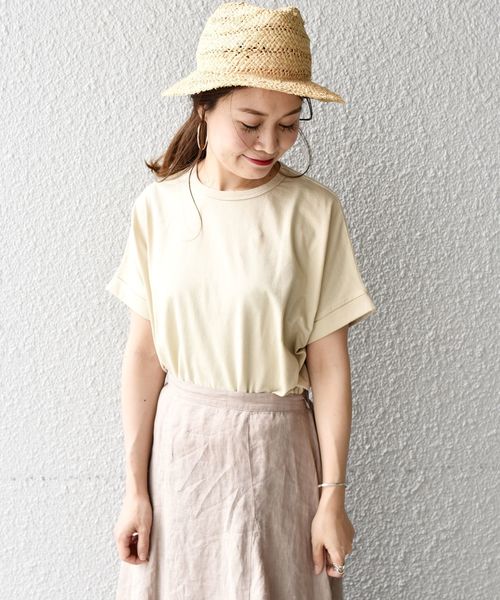 liflattie ships（リフラティ シップス）の「liflattie ships:コットンダブルカフTEE◇（Tシャツ/カットソー・レディース・ブラック/ベージュ/ラベンダー/ナチュラル・ONE SIZE）」の16枚目の写真