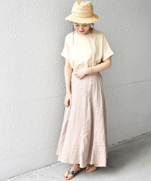 liflattie ships（リフラティ シップス）の「liflattie ships:コットンダブルカフTEE◇（Tシャツ/カットソー・レディース・ブラック/ベージュ/ラベンダー/ナチュラル・ONE SIZE）」の17枚目の写真