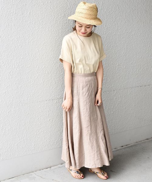 liflattie ships（リフラティ シップス）の「liflattie ships:コットンダブルカフTEE◇（Tシャツ/カットソー・レディース・ブラック/ベージュ/ラベンダー/ナチュラル・ONE SIZE）」の18枚目の写真