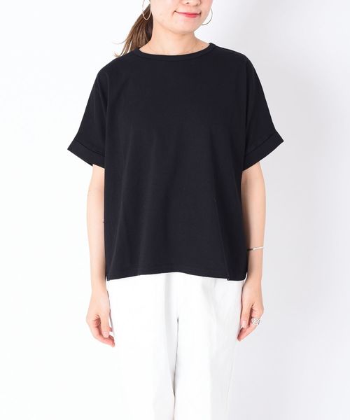 liflattie ships（リフラティ シップス）の「liflattie ships:コットンダブルカフTEE◇（Tシャツ/カットソー・レディース・ブラック/ベージュ/ラベンダー/ナチュラル・ONE SIZE）」の21枚目の写真