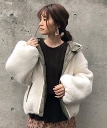 one after another NICE CLAUP | ハートキルティングリバーシブルボアブルゾン(ブルゾン)