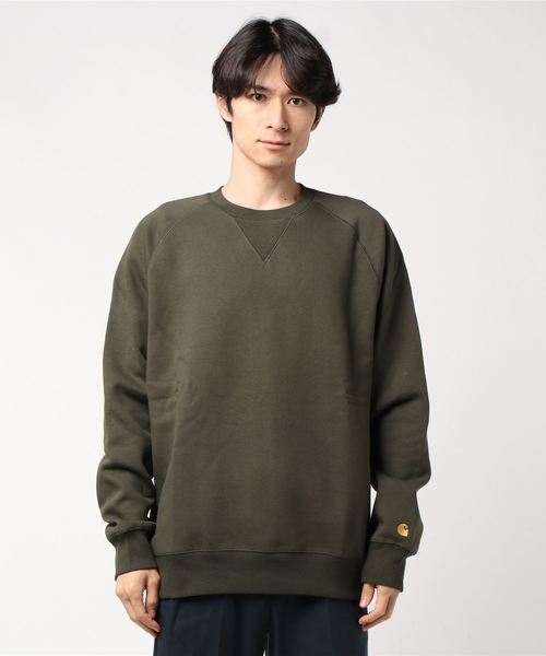 Carhartt WIP（カーハートダブリューアイピー）の「CHASE SWEATSHIRT（スウェット・メンズ・ダークグリーン/アイボリー/バーガンディー/ロイヤルブルー/グレイッシュブルー/ブラック/カーキ・SMALL/MEDIUM/LARGE/X-LARGE/XX-LARGE/X-SMALL）」の5枚目の写真