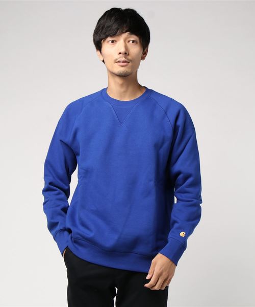 Carhartt WIP（カーハートダブリューアイピー）の「CHASE SWEATSHIRT（スウェット・メンズ・ダークグリーン/アイボリー/バーガンディー/ロイヤルブルー/グレイッシュブルー/ブラック/カーキ・SMALL/MEDIUM/LARGE/X-LARGE/XX-LARGE/X-SMALL）」の6枚目の写真