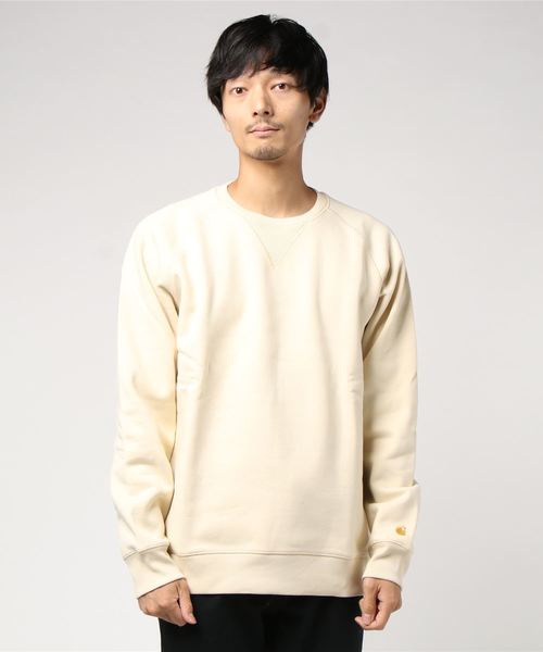 Carhartt WIP（カーハートダブリューアイピー）の「CHASE SWEATSHIRT（スウェット・メンズ・ダークグリーン/アイボリー/バーガンディー/ロイヤルブルー/グレイッシュブルー/ブラック/カーキ・SMALL/MEDIUM/LARGE/X-LARGE/XX-LARGE/X-SMALL）」の2枚目の写真