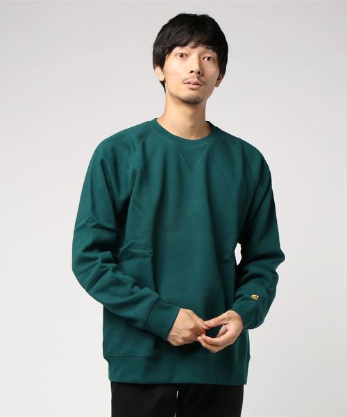 Carhartt WIP（カーハートダブリューアイピー）の「CHASE SWEATSHIRT（スウェット・メンズ・ダークグリーン/アイボリー/バーガンディー/ロイヤルブルー/グレイッシュブルー/ブラック/カーキ・SMALL/MEDIUM/LARGE/X-LARGE/XX-LARGE/X-SMALL）」の4枚目の写真