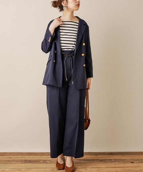 natural couture(ナチュラルクチュール)の「合皮ベルト付きワイドパンツ(その他パンツ・レディース・ネイビー/キャメル/チェック・FREE)」の16枚目の写真