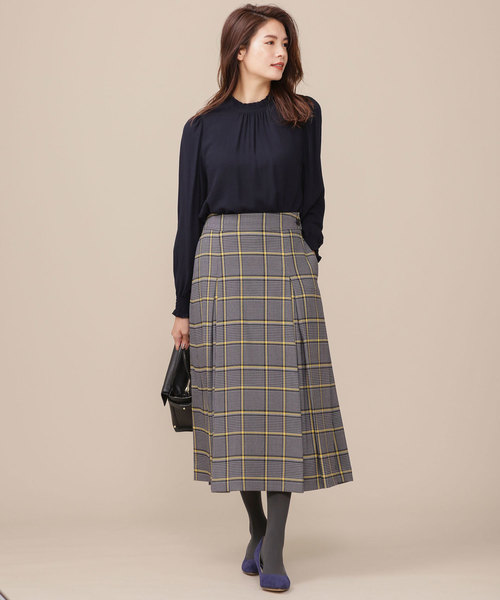 nano・universe（ナノユニバース）の「インバーテッドプリーツチェック  