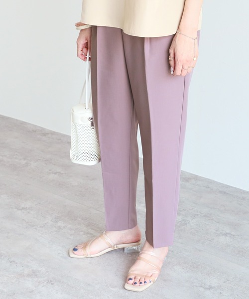 【低身長サイズアリ】美シルエットセンタープレステーパードパンツ