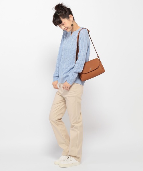 Legato Largo（レガートラルゴ）の「【Legato Largo(レガート ラルゴ)】レザー調3つ口多収納ショルダーバッグ（ショルダーバッグ・レディース・ブラック/ネイビー/グレー/モカ/ホワイト系その他/ベージュ系その他・フリー）」の20枚目の写真