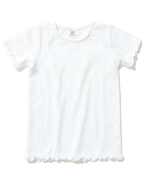 devirock（デビロック）の「クレープTシャツ（Tシャツ/カットソー・キッズ・ベージュ/パープル系その他/ホワイト/オレンジ系その他/ブラック・130cm/110cm/120cm/140cm/100cm/160cm/150cm）」の12枚目の写真