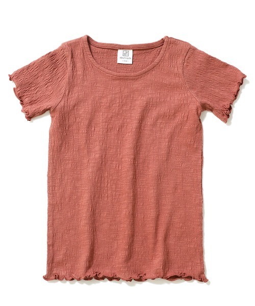 devirock（デビロック）の「クレープTシャツ（Tシャツ/カットソー・キッズ・ベージュ/パープル系その他/ホワイト/オレンジ系その他/ブラック・130cm/110cm/120cm/140cm/100cm/160cm/150cm）」の16枚目の写真