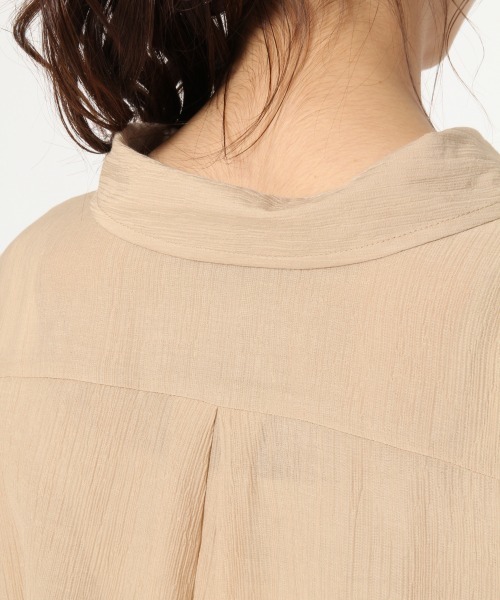 Heather（ヘザー）の「ボリュームショートシャツ　873664（シャツ/ブラウス・レディース・ホワイト/ベージュ/カーキ/ブルー/ピンク系その他・FREE）」の14枚目の写真