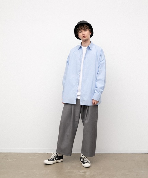 YARD PLUS(ヤードプリュス)の「YARD PLUS オーバーサイズシャツ(シャツ/ブラウス・メンズ・ホワイト/ブルー/ブラック・FREE)」の6枚目の写真