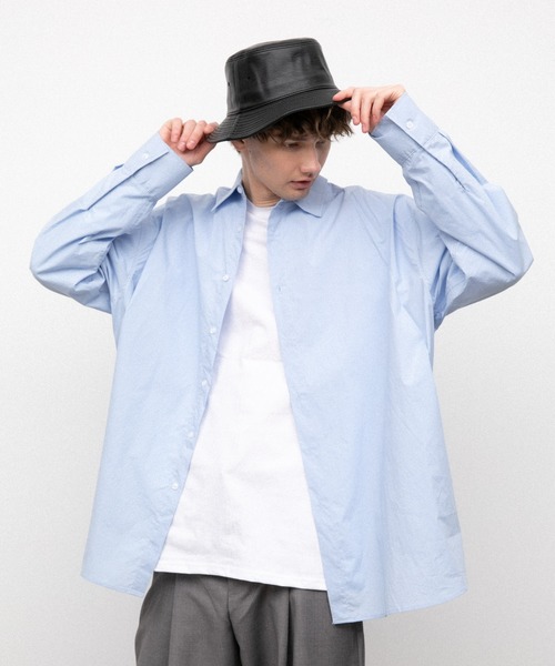 YARD PLUS(ヤードプリュス)の「YARD PLUS オーバーサイズシャツ(シャツ/ブラウス・メンズ・ホワイト/ブルー/ブラック・FREE)」の8枚目の写真