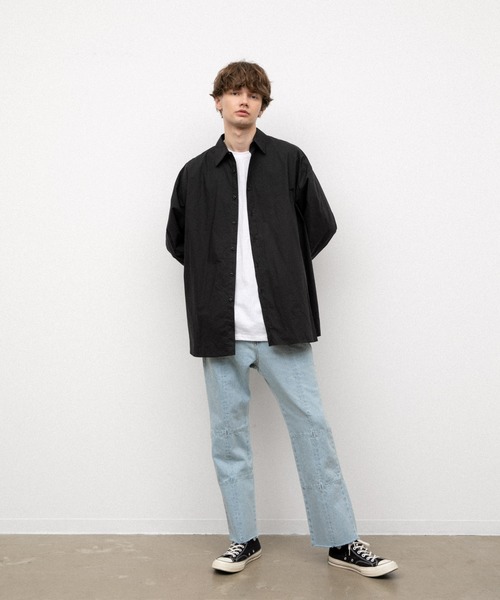 YARD PLUS(ヤードプリュス)の「YARD PLUS オーバーサイズシャツ(シャツ/ブラウス・メンズ・ホワイト/ブルー/ブラック・FREE)」の13枚目の写真