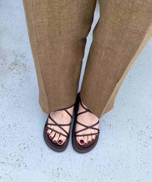 EVOL（イーボル）の「低反発クッション入りプラットフォームサンダル（サンダル・レディース・ブラック/ブラウン/カーキ/ベージュ/グレー・S/M/L）」の20枚目の写真