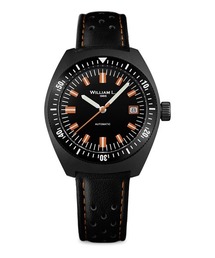 BEYOND COOL（ビヨンクール）の「「WILLIAM L.1985 ウィリアムエル」 オートマチックダイバー 70's スタイル レザーベルト 36mm（アナログ腕時計・メンズ）」
