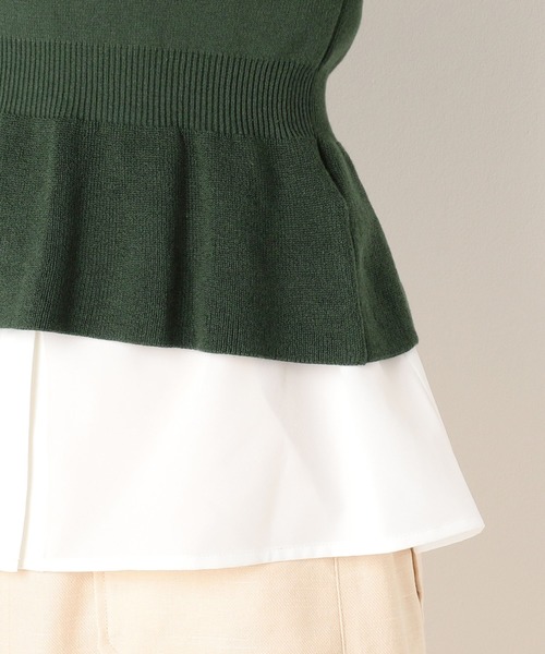 archives（アルシーヴ）の「アシメニットビスチェ+ボリューム袖ブラウスSET（シャツ/ブラウス・レディース・ブラック/ピンクベージュ/グリーン・MEDIUM）」の7枚目の写真