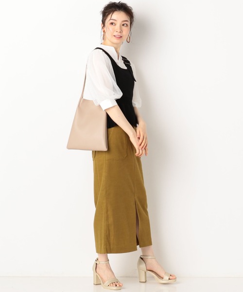 archives（アルシーヴ）の「アシメニットビスチェ+ボリューム袖ブラウスSET（シャツ/ブラウス・レディース・ブラック/ピンクベージュ/グリーン・MEDIUM）」の8枚目の写真