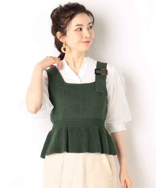 archives（アルシーヴ）の「アシメニットビスチェ+ボリューム袖ブラウスSET（シャツ/ブラウス・レディース・ブラック/ピンクベージュ/グリーン・MEDIUM）」の13枚目の写真