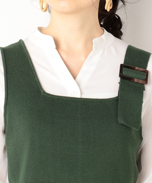 archives（アルシーヴ）の「アシメニットビスチェ+ボリューム袖ブラウスSET（シャツ/ブラウス・レディース・ブラック/ピンクベージュ/グリーン・MEDIUM）」の15枚目の写真