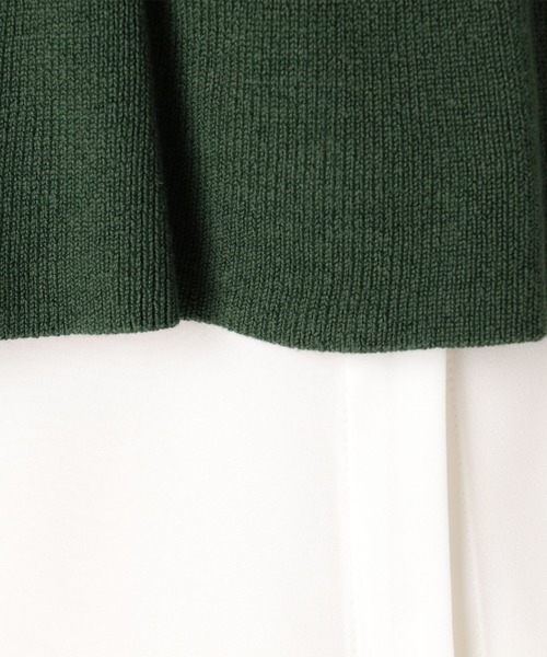 archives（アルシーヴ）の「アシメニットビスチェ+ボリューム袖ブラウスSET（シャツ/ブラウス・レディース・ブラック/ピンクベージュ/グリーン・MEDIUM）」の5枚目の写真