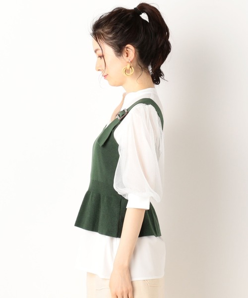 archives（アルシーヴ）の「アシメニットビスチェ+ボリューム袖ブラウスSET（シャツ/ブラウス・レディース・ブラック/ピンクベージュ/グリーン・MEDIUM）」の17枚目の写真