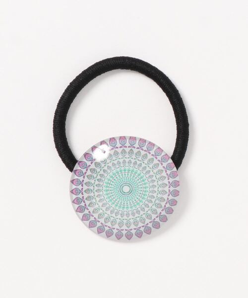 チャイハネ(チャイハネ)の「【チャイハネ】曼荼羅模様ガラスヘアゴム(ヘアゴム・レディース・ブルー/ホワイト×ブルー/パープル/ターコイズブルー/ベージュ/コバルトブルー/ネイビー/カーキ/イエロー/ピンク/ワイン/キャメル/ブルーグリーン・FREE)」の10枚目の写真