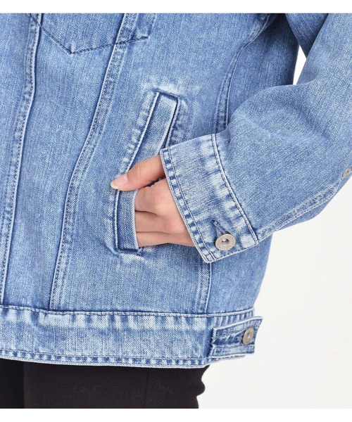 ヤヌーク　オーバーサイズジーンジャケット　ブラック YANUK（ヤヌーク）の「オーバーサイズ ジーン ジャケット - Over