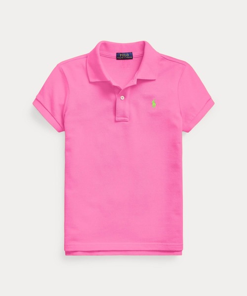 POLO RALPH LAUREN CHILDRENSWEAR(ポロ ラルフ ローレン チルドレンズウェア)の「コットン メッシュ ポロシャツ(ポロシャツ・キッズ・ピンク・SMALL/MEDIUM/LARGE)」の1枚目の写真