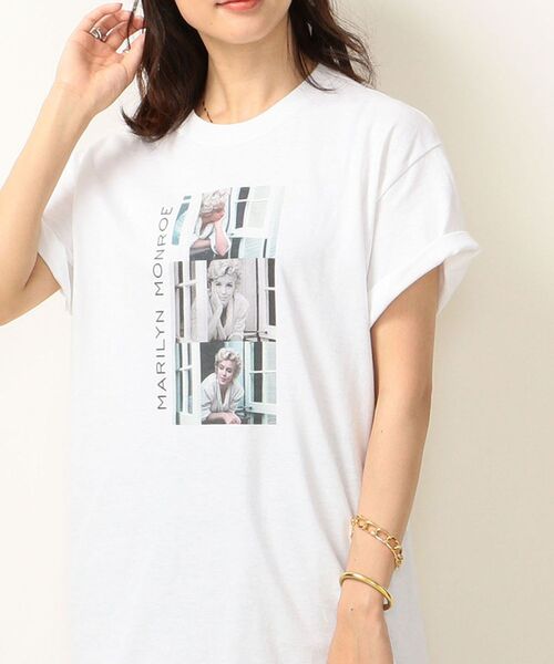 GOOD ROCK SPEED（グッドロックスピード）の「【SHIPS any別注】GOOD ROCK SPEED:Marilyn Monroe フォトプリントTEE（Tシャツ/カットソー・レディース・ホワイト/ブルー/ピンク・ONE SIZE）」の4枚目の写真