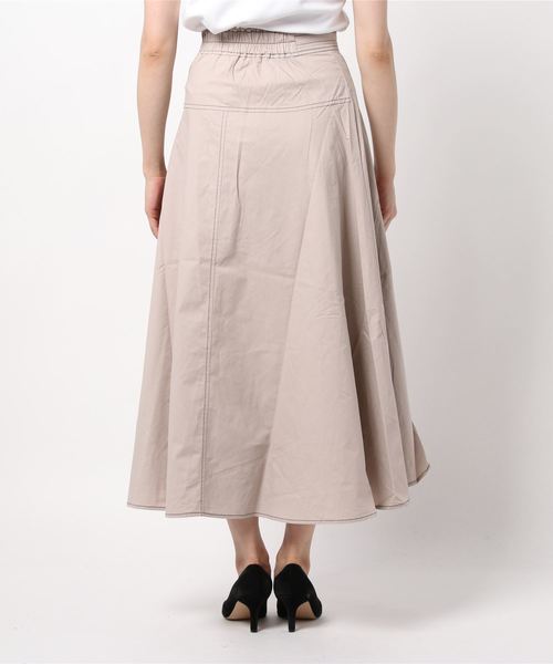 PAGEBOY（ページボーイ）の「ステッチワークラップフウスカート（スカート・レディース・ブラック/グレイッシュベージュ・FREE）」の4枚目の写真