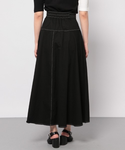 PAGEBOY（ページボーイ）の「ステッチワークラップフウスカート（スカート・レディース・ブラック/グレイッシュベージュ・FREE）」の8枚目の写真
