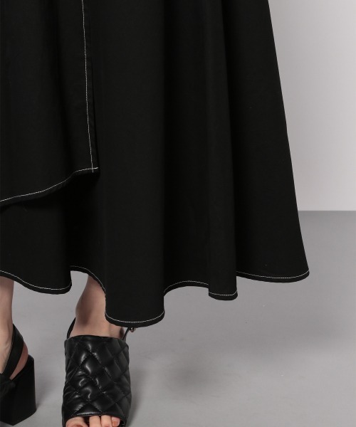 PAGEBOY（ページボーイ）の「ステッチワークラップフウスカート（スカート・レディース・ブラック/グレイッシュベージュ・FREE）」の13枚目の写真