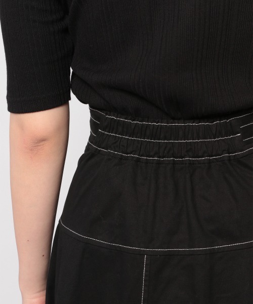 PAGEBOY（ページボーイ）の「ステッチワークラップフウスカート（スカート・レディース・ブラック/グレイッシュベージュ・FREE）」の10枚目の写真