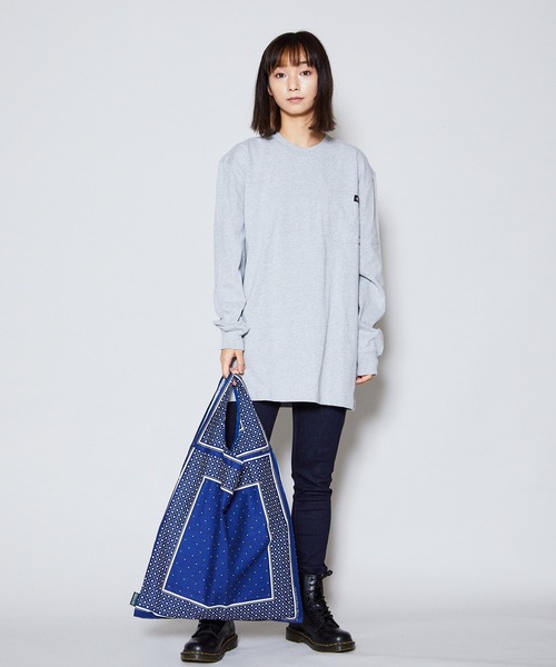 Dickies(ディッキーズ)の「Dickies/ディッキーズ L/S HEAVYWEIGHT CREWNECK 6.75oz ポケット ワンポイント 長袖Tシャツ(Tシャツ/カットソー・メンズ・ブラック/バーガンディー/ヘザーグレー/ダークネイビー/ホワイト・L/M/XL/S)」の8枚目の写真