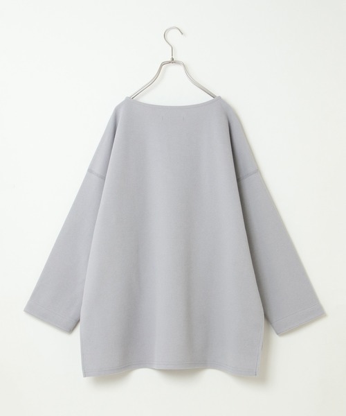 ikka(イッカ)の「カットボンディングキーネックプルオーバー(Tシャツ/カットソー・レディース・チャコールグレー/グレー/オフホワイト・M)」の18枚目の写真