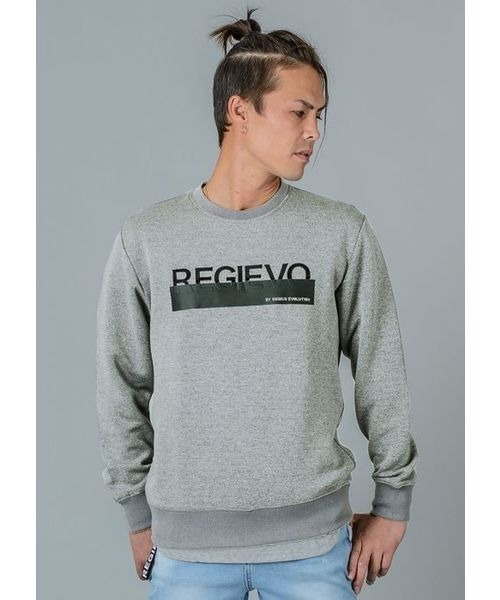 REGIEVO(レジエボ)の「REGIEVOロゴトレーナー(スウェット・メンズ・ブラック/ライトグレー/オフホワイト・M/L/XL/S)」の1枚目の写真