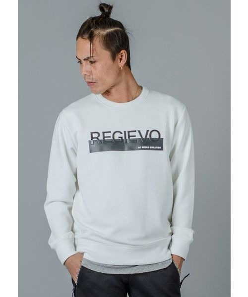 REGIEVO(レジエボ)の「REGIEVOロゴトレーナー(スウェット・メンズ・ブラック/ライトグレー/オフホワイト・M/L/XL/S)」の6枚目の写真