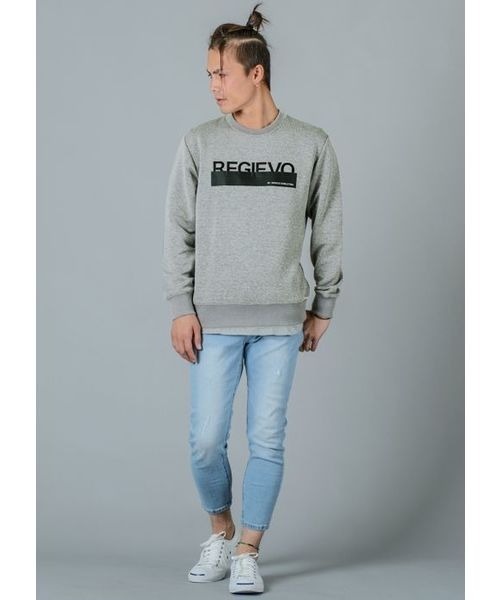 REGIEVO(レジエボ)の「REGIEVOロゴトレーナー(スウェット・メンズ・ブラック/ライトグレー/オフホワイト・M/L/XL/S)」の8枚目の写真