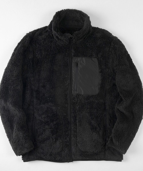 make a ray!（メイク ア レイ！）の「マイクロパイル ボアスタンドジャケット（ブルゾン・メンズ・ブラック/ベージュ/グレー/ライトブラウン・M/L/XL）」の2枚目の写真