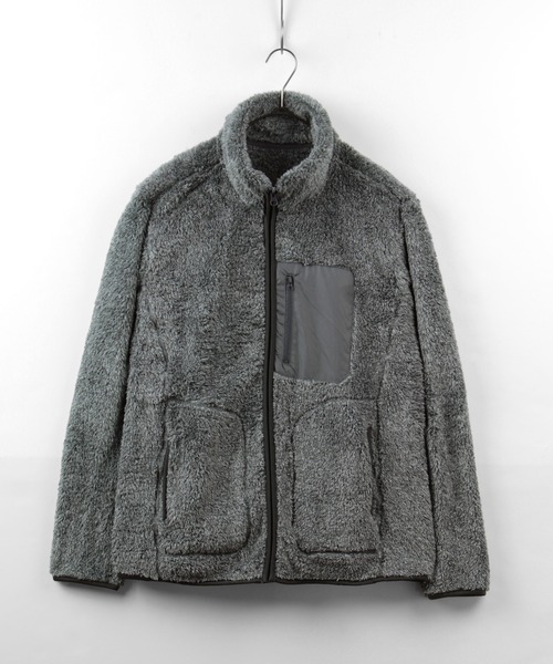 make a ray!（メイク ア レイ！）の「マイクロパイル ボアスタンドジャケット（ブルゾン・メンズ・ブラック/ベージュ/グレー/ライトブラウン・M/L/XL）」の7枚目の写真