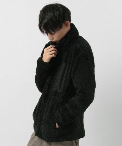 make a ray!（メイク ア レイ！）の「マイクロパイル ボアスタンドジャケット（ブルゾン・メンズ・ブラック/ベージュ/グレー/ライトブラウン・M/L/XL）」の11枚目の写真