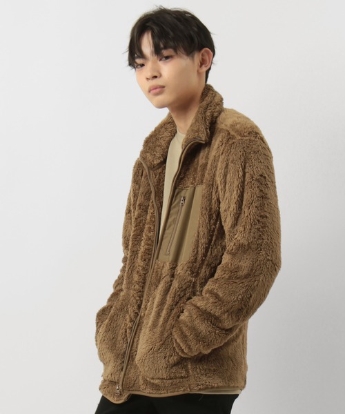 make a ray!（メイク ア レイ！）の「マイクロパイル ボアスタンドジャケット（ブルゾン・メンズ・ブラック/ベージュ/グレー/ライトブラウン・M/L/XL）」の15枚目の写真